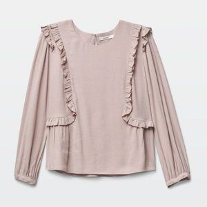 Aritzia Talula Winkley Blouse Pale Orchid/Mauve Sz XXS